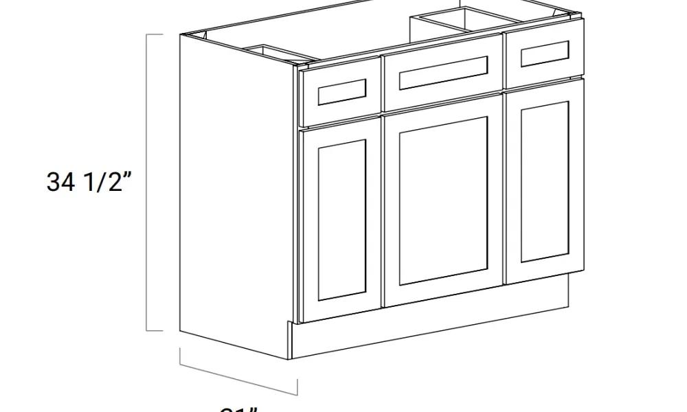 BATHROOM VANITY CABINETS - Vanity Combo Two Drawer - Three Door - V423421