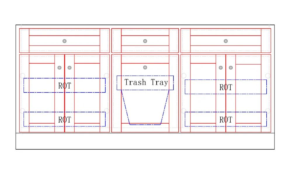 Kitchen Island 84x24x34.5