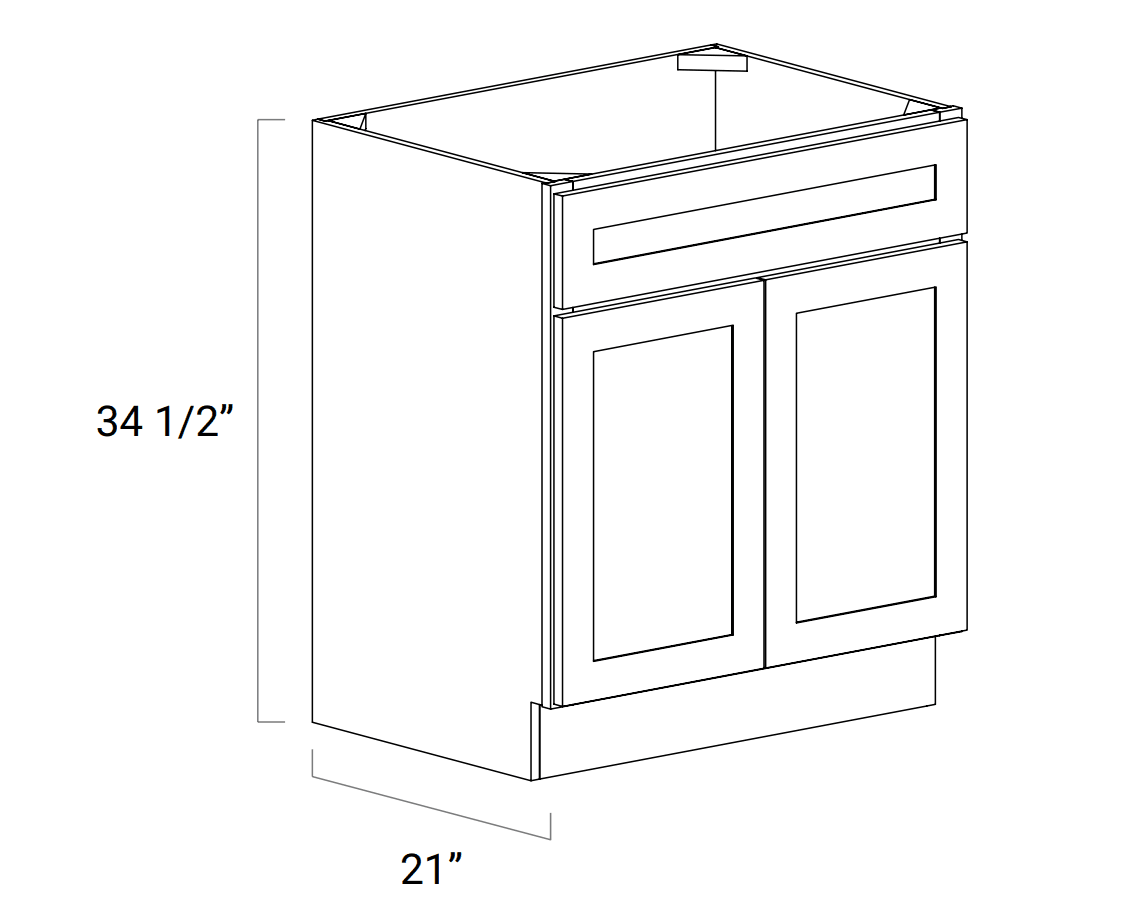 BATHROOM VANITY CABINETS - Vanity Sink Base - VSB303421