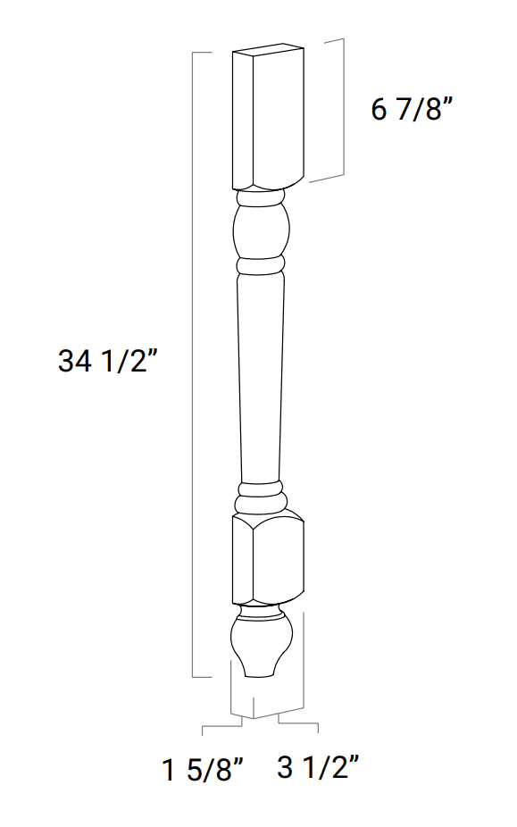 Split Decorative Leg - DLS3.5