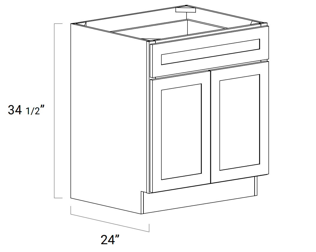 BASE CABINETS - Base Double Door - B24