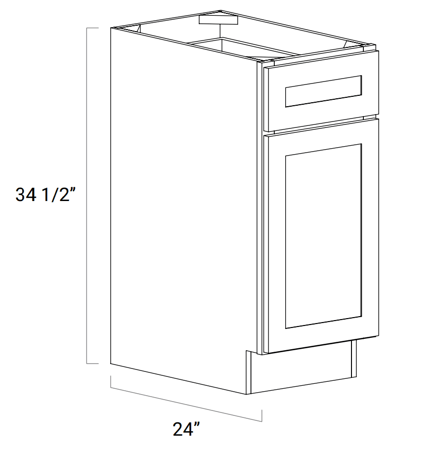 BASE CABINETS - Base Single Door - B09