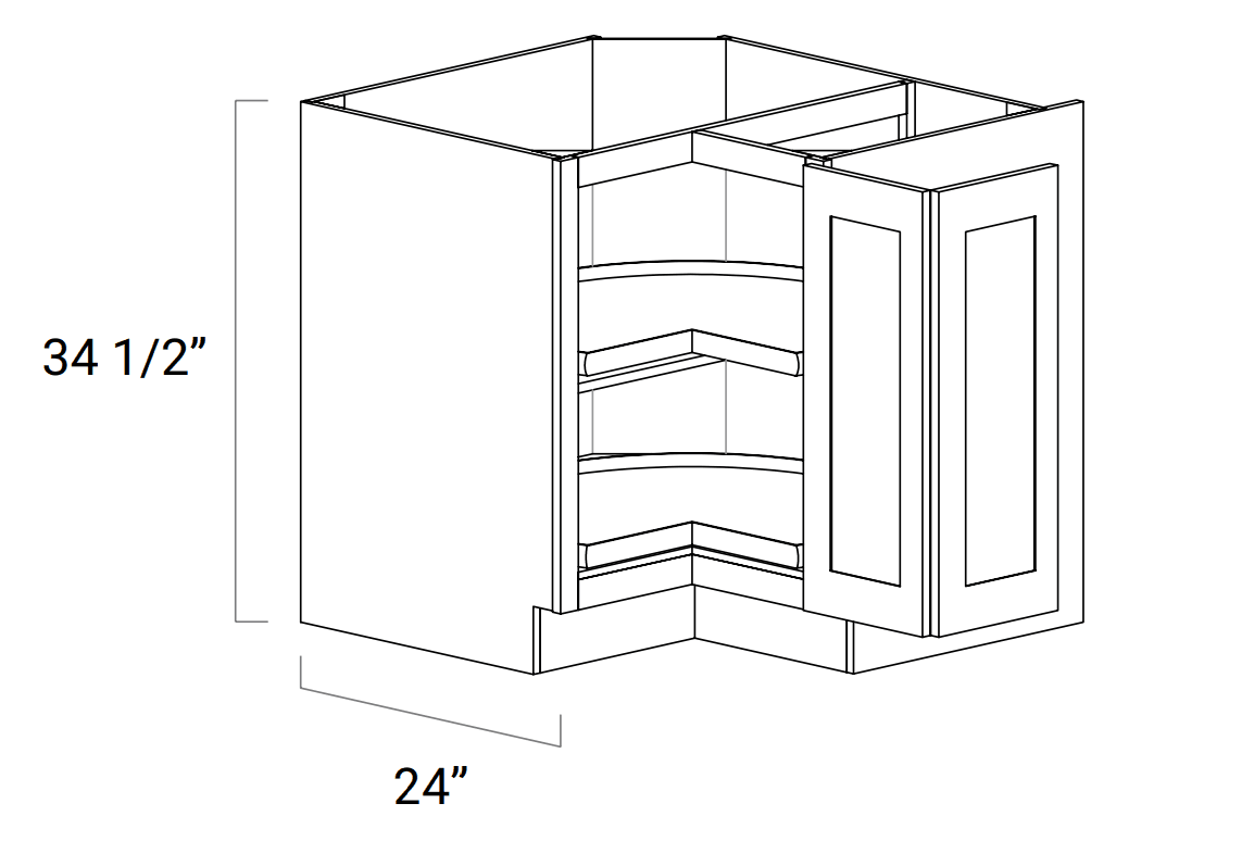 BASE CABINETS - Lazy Susan - LS33-L