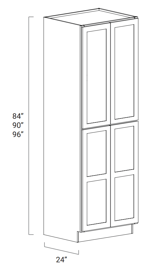 TALL CABINETS - Utility Pantry Double Door - UP2490