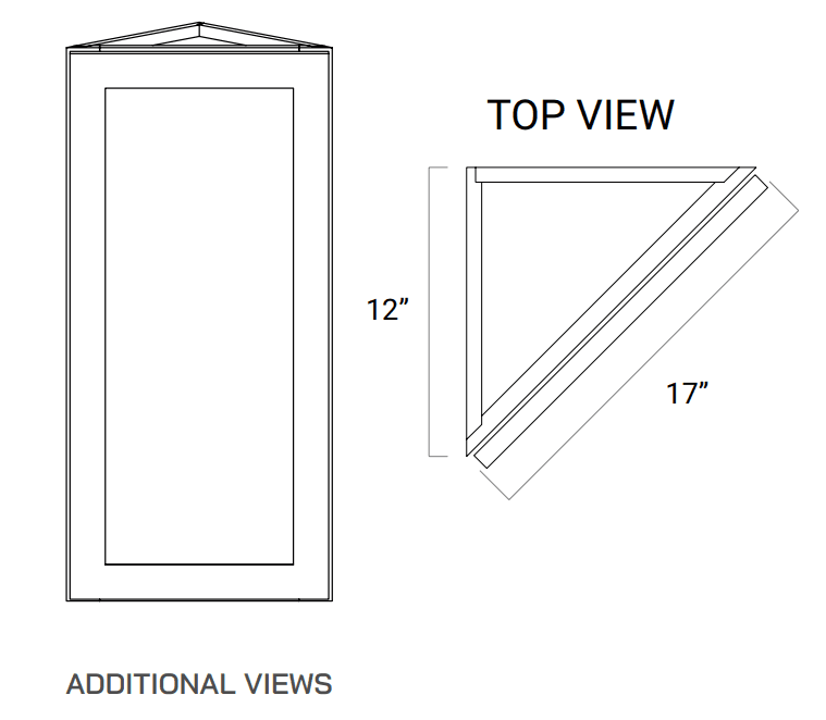 WALL CABINETS - Angled Triangle Wall - ATW1230